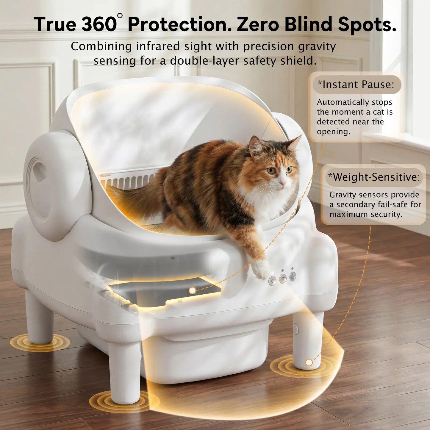 ECORUI Open-Top Self-Cleaning Cat Litter Box, Smart Automatic Box with Infrared & Gravity Sensors, 2.4G Wifi,Mother'S Day,Mother'S Gift, Mothersdaygift #Summervibes #Petlovers