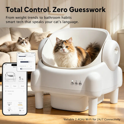 ECORUI Open-Top Self-Cleaning Cat Litter Box, Smart Automatic Box with Infrared & Gravity Sensors, 2.4G Wifi,Mother'S Day,Mother'S Gift, Mothersdaygift #Summervibes #Petlovers