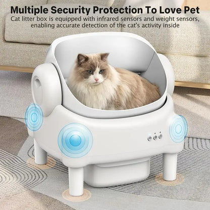 ECORUI Open-Top Self-Cleaning Cat Litter Box, Smart Automatic Box with Infrared & Gravity Sensors, 2.4G Wifi,Mother'S Day,Mother'S Gift, Mothersdaygift #Summervibes #Petlovers