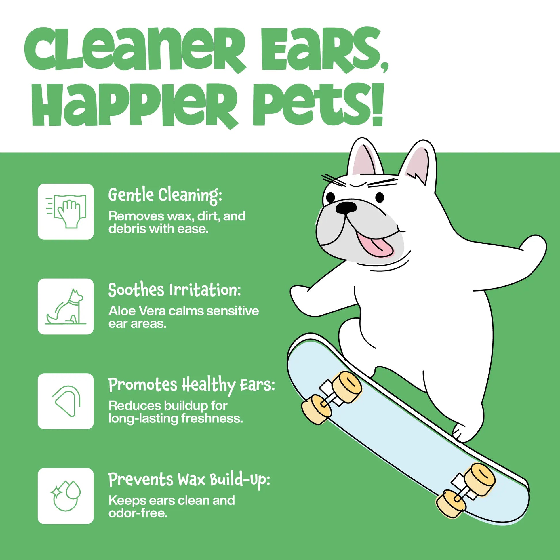 Roofus the Dog Ear Wipes - Eucalyptus Aloe | 100Ct