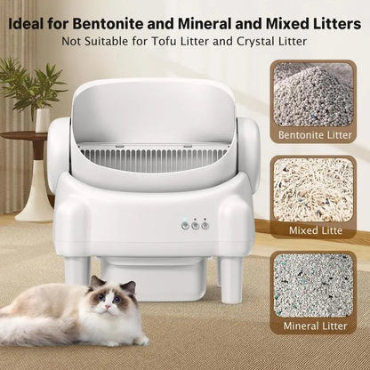 ECORUI Open-Top Self-Cleaning Cat Litter Box, Smart Automatic Box with Infrared & Gravity Sensors, 2.4G Wifi,Mother'S Day,Mother'S Gift, Mothersdaygift #Summervibes #Petlovers